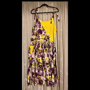 Unique Vintage Hamilton Purple and Yellow Dress 3XL